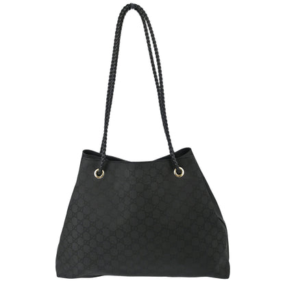 Gucci Black Canvas GG Tote Shoulder Bag