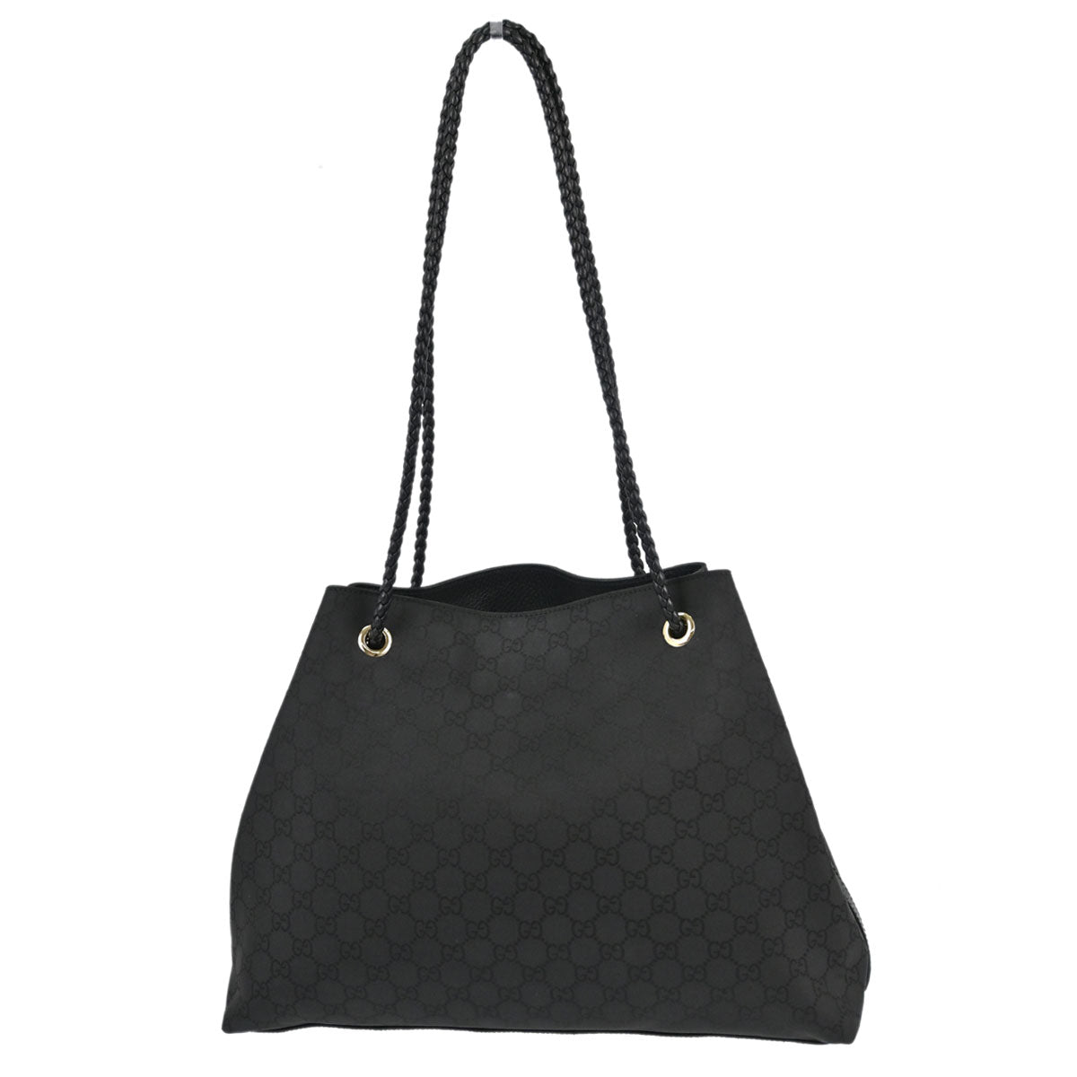 Gucci Black Canvas GG Tote Shoulder Bag