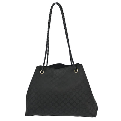 Gucci Black Canvas GG Tote Shoulder Bag