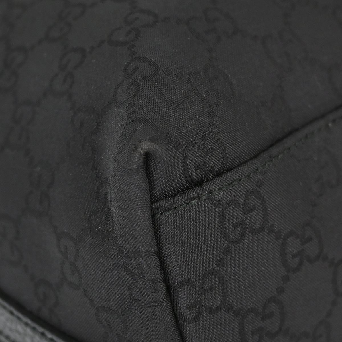 Gucci Black Canvas GG Tote Shoulder Bag