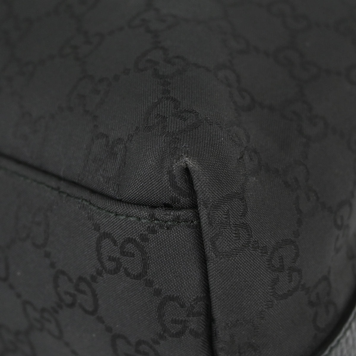 Gucci Black Canvas GG Tote Shoulder Bag