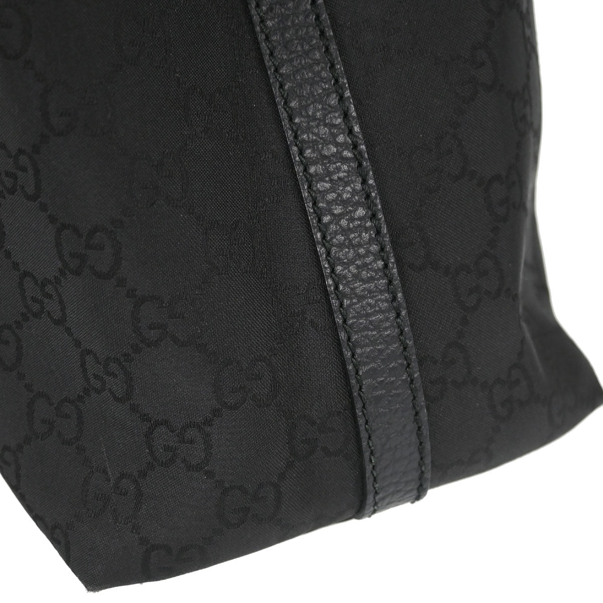 Gucci Black Canvas GG Tote Shoulder Bag