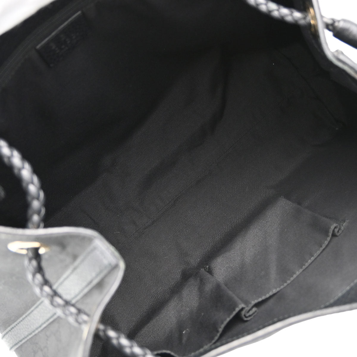 Gucci Black Canvas GG Tote Shoulder Bag