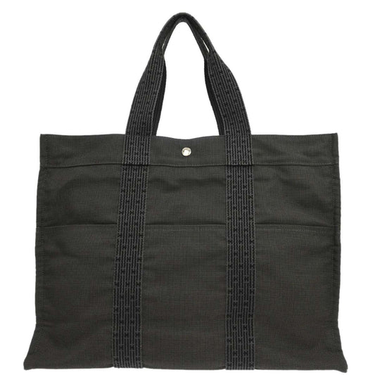 Hermes Gray Canvas Herline Tote GM Handbag