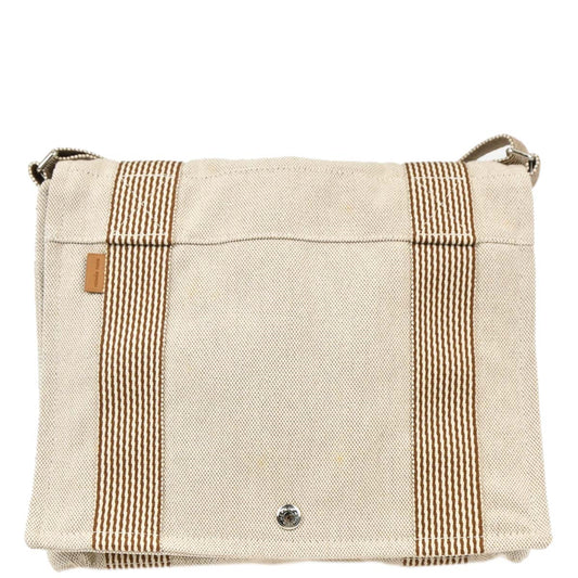 Hermes Beige Toile H Fourre Tout Besace PM Shoulder Bag