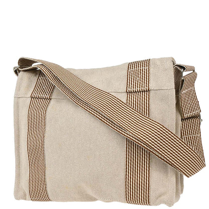 Hermes Beige Toile H Fourre Tout Besace PM Shoulder Bag