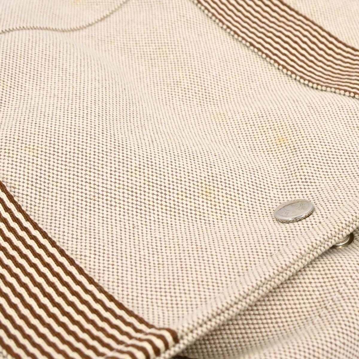 Hermes Beige Toile H Fourre Tout Besace PM Shoulder Bag
