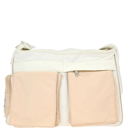 Chanel 2000-2002 White Nylon Sport Line Messenger Shoulder Bag