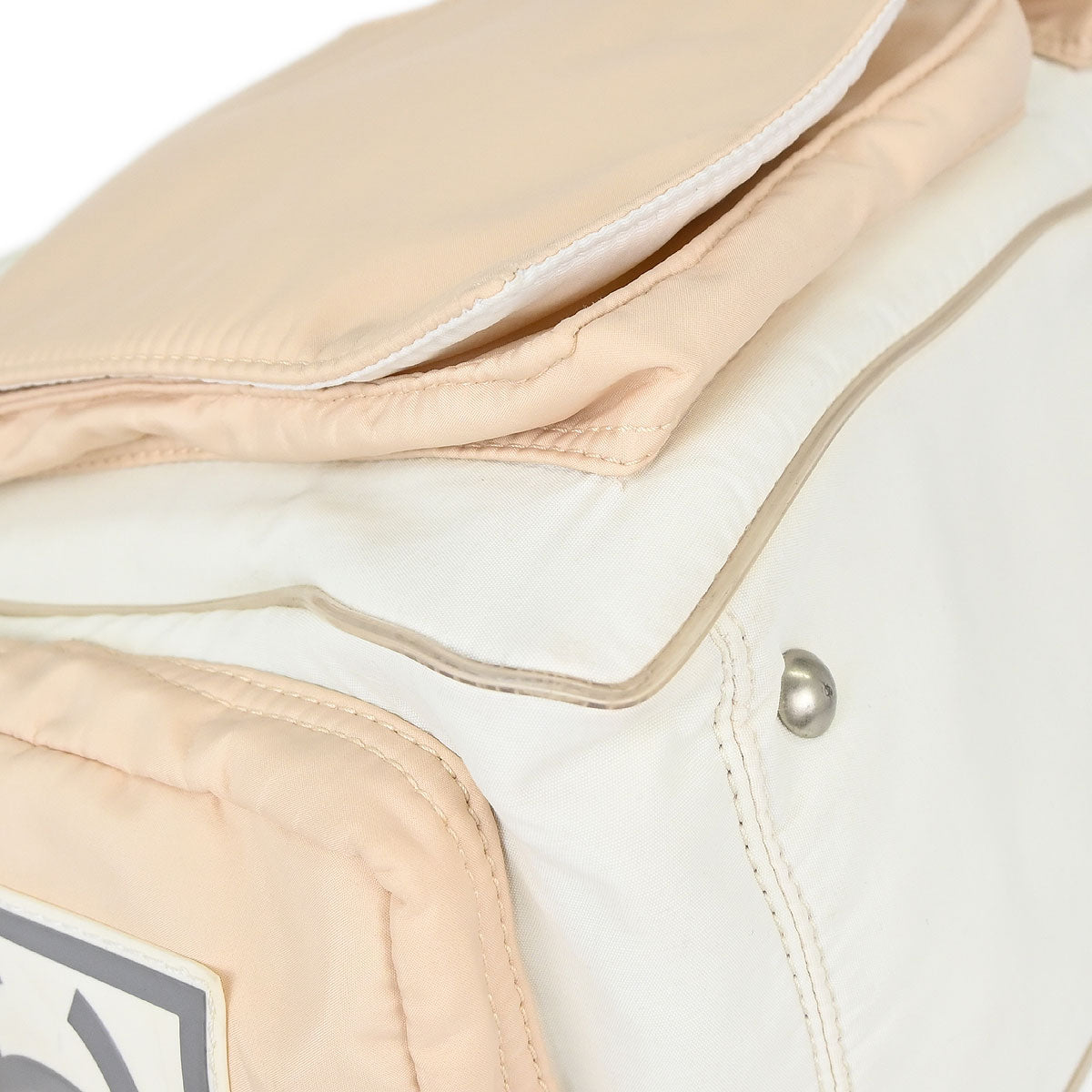 Chanel 2000-2002 White Nylon Sport Line Messenger Shoulder Bag