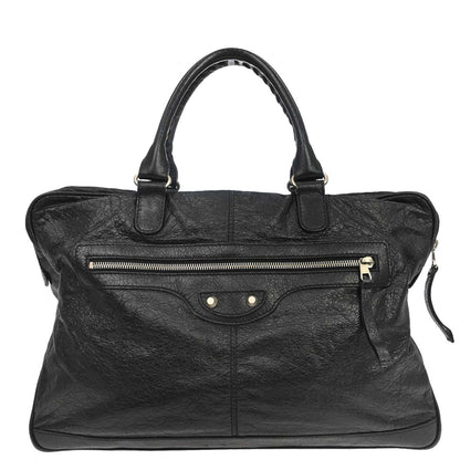 Balenciaga Black Lambskin Briefcase Business Handbag