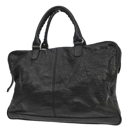 Balenciaga Black Lambskin Briefcase Business Handbag