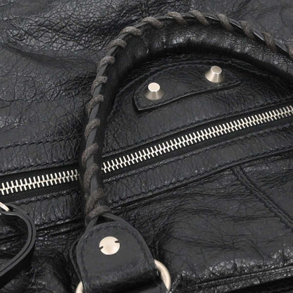Balenciaga Black Lambskin Briefcase Business Handbag
