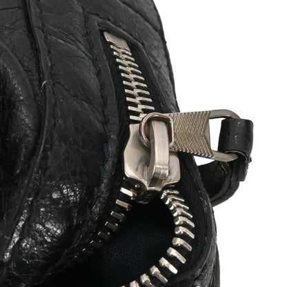Balenciaga Black Lambskin Briefcase Business Handbag