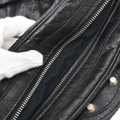 Balenciaga Black Lambskin Briefcase Business Handbag