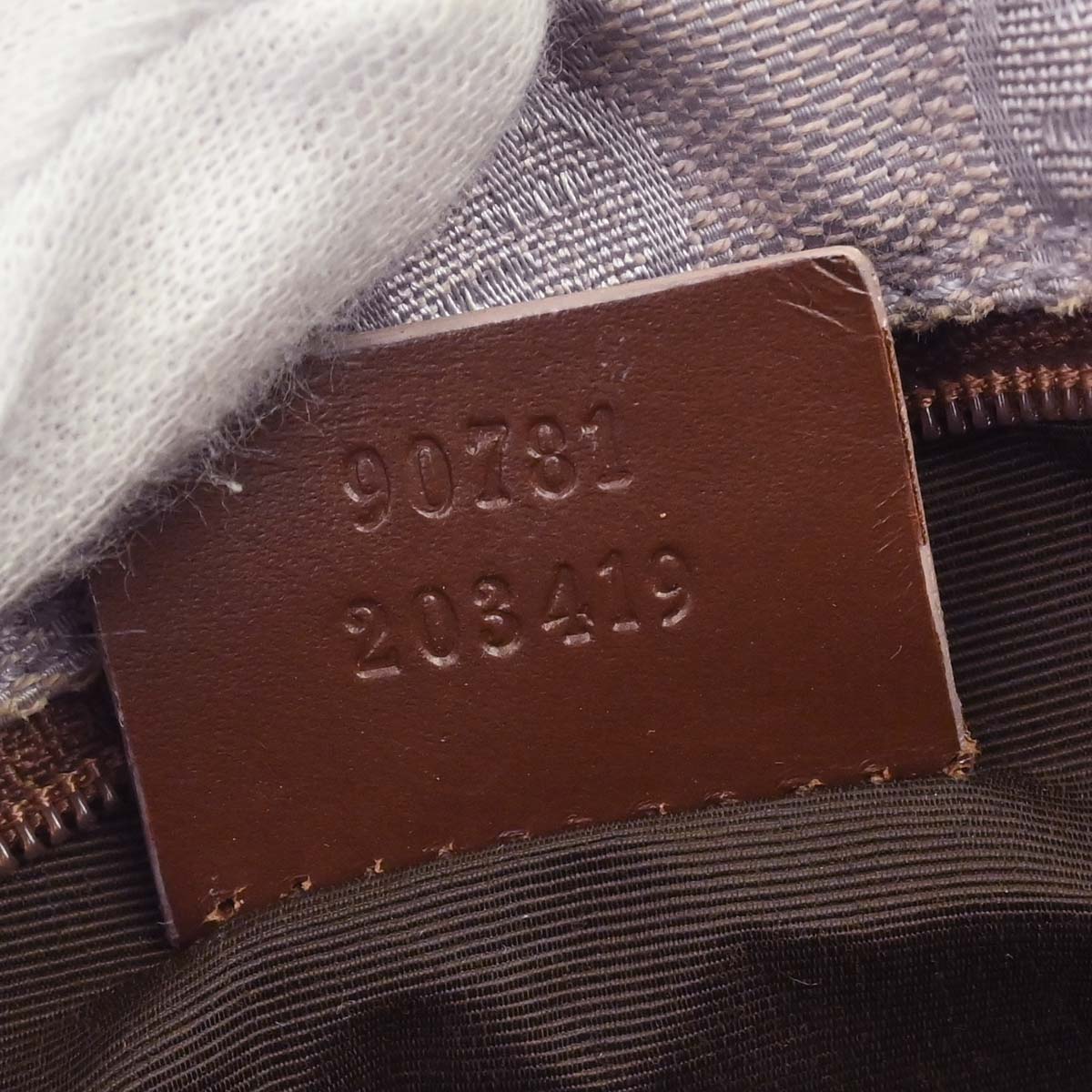 Gucci Purple Canvas GG Handbag