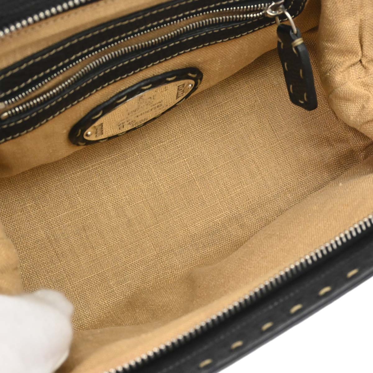 Fendi Black Selleria Handbag