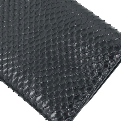 Celine Black Python Wallet with Chain
