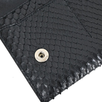 Celine Black Python Wallet with Chain