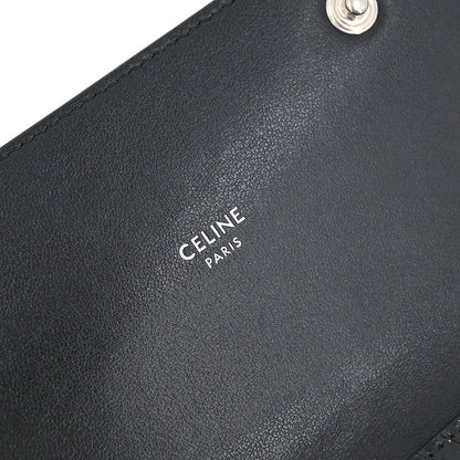 Celine Black Python Wallet with Chain