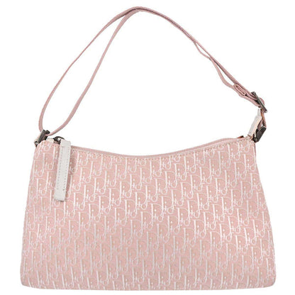 Christian Dior Pink Canvas Trotter Handbag