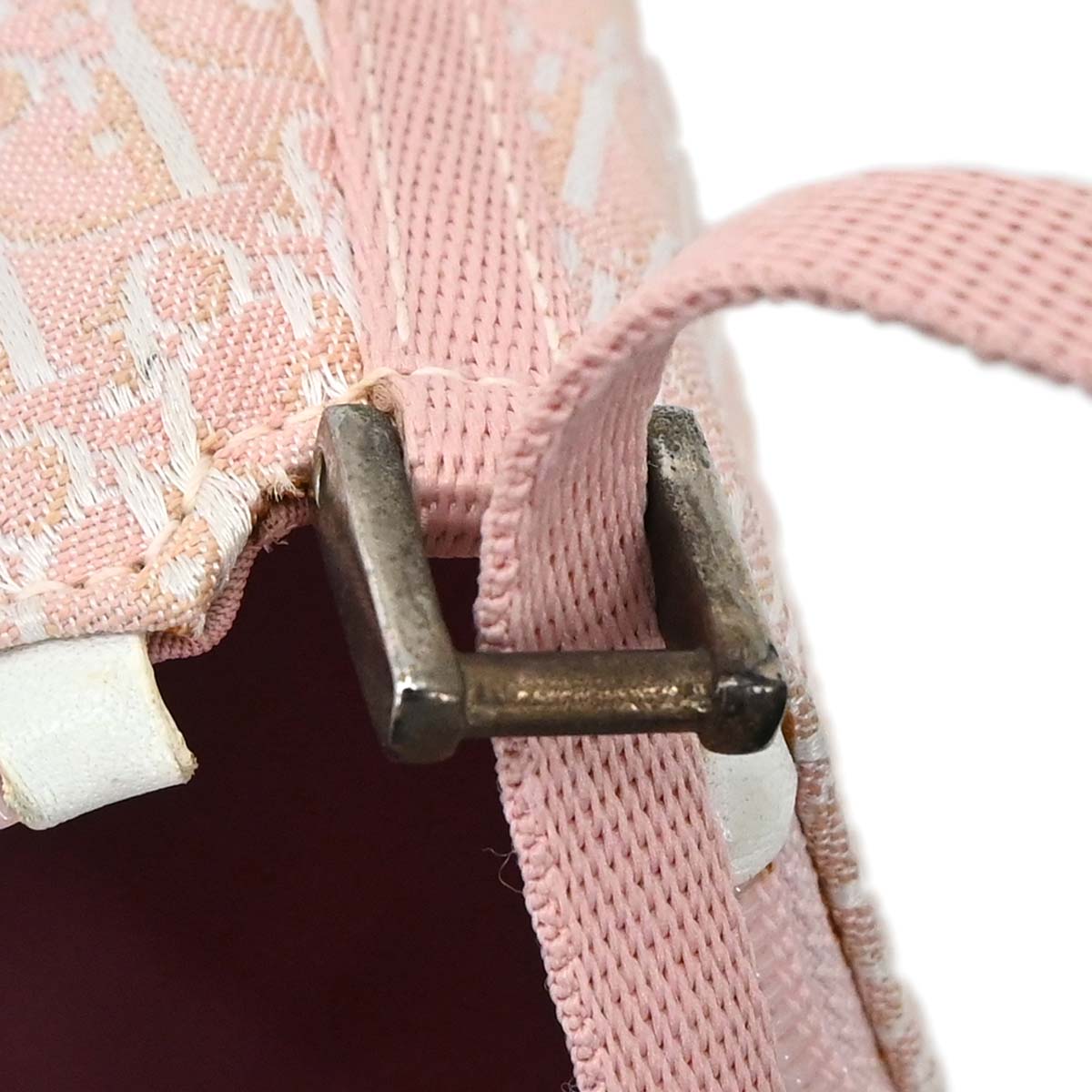 Christian Dior Pink Canvas Trotter Handbag