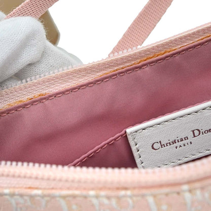 Christian Dior Pink Canvas Trotter Handbag