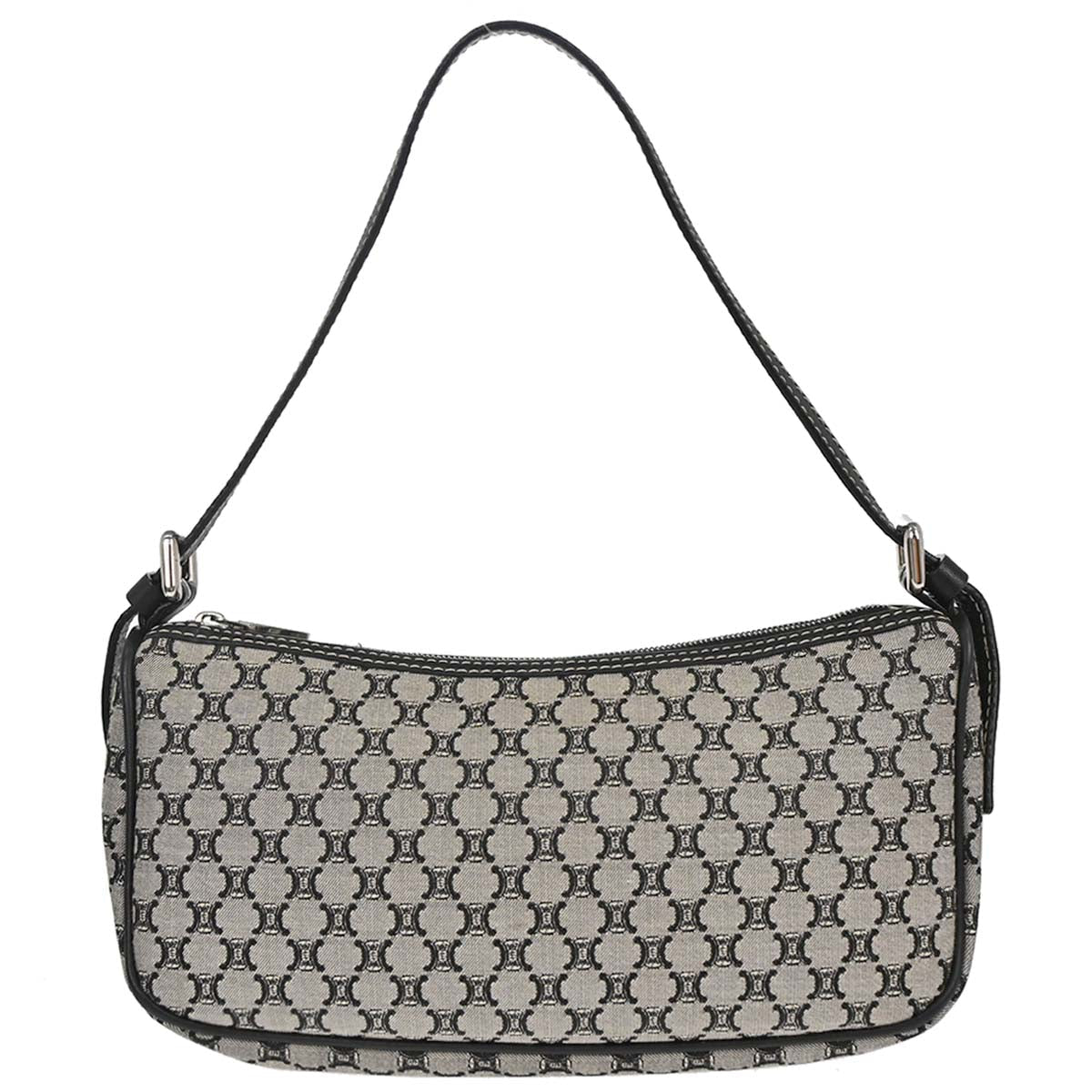 Celine Gray Black Macadam Handbag