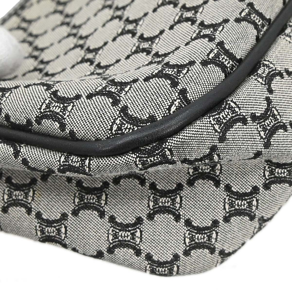 Celine Gray Black Macadam Handbag