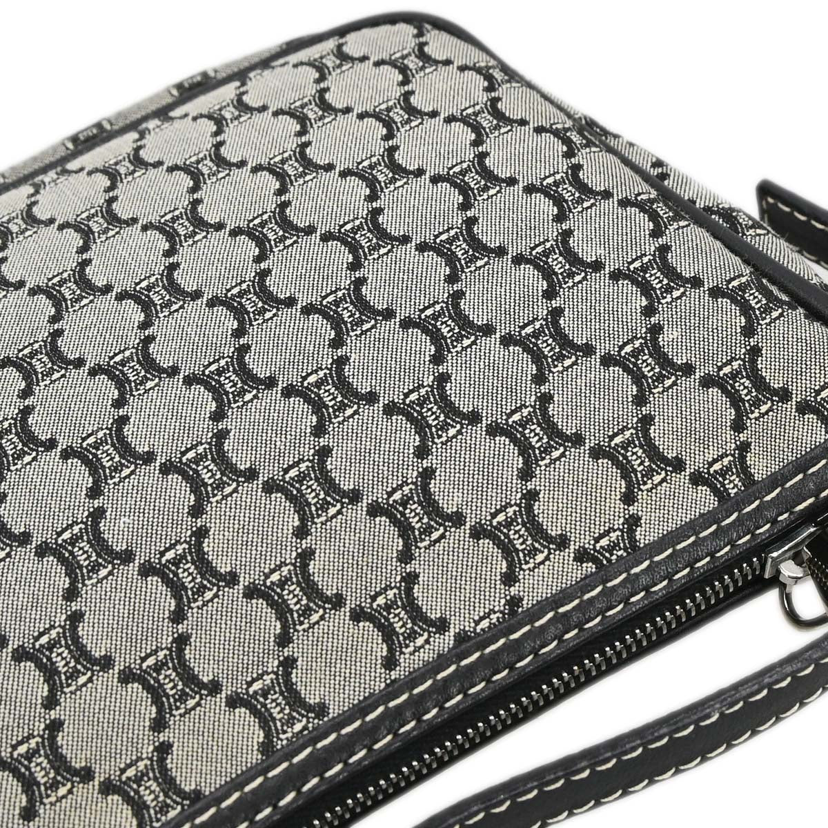 Celine Gray Black Macadam Handbag