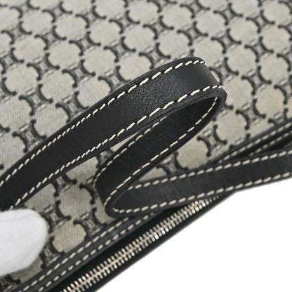Celine Gray Black Macadam Handbag