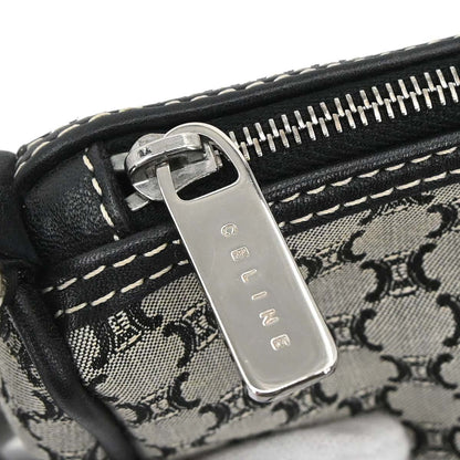 Celine Gray Black Macadam Handbag