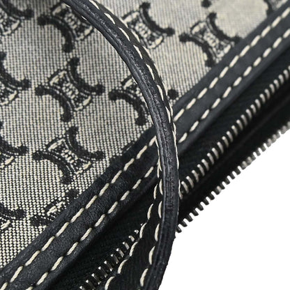 Celine Gray Black Macadam Handbag