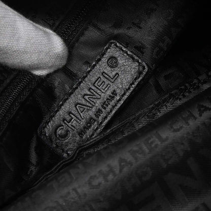 Chanel 2005-2006 Black Suede Camellia Shoulder Bag