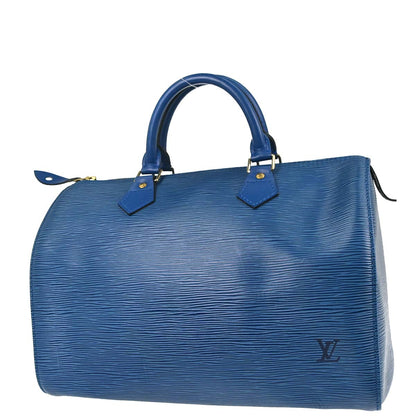 Louis Vuitton Blue Epi Speedy 30 Handbag M43005