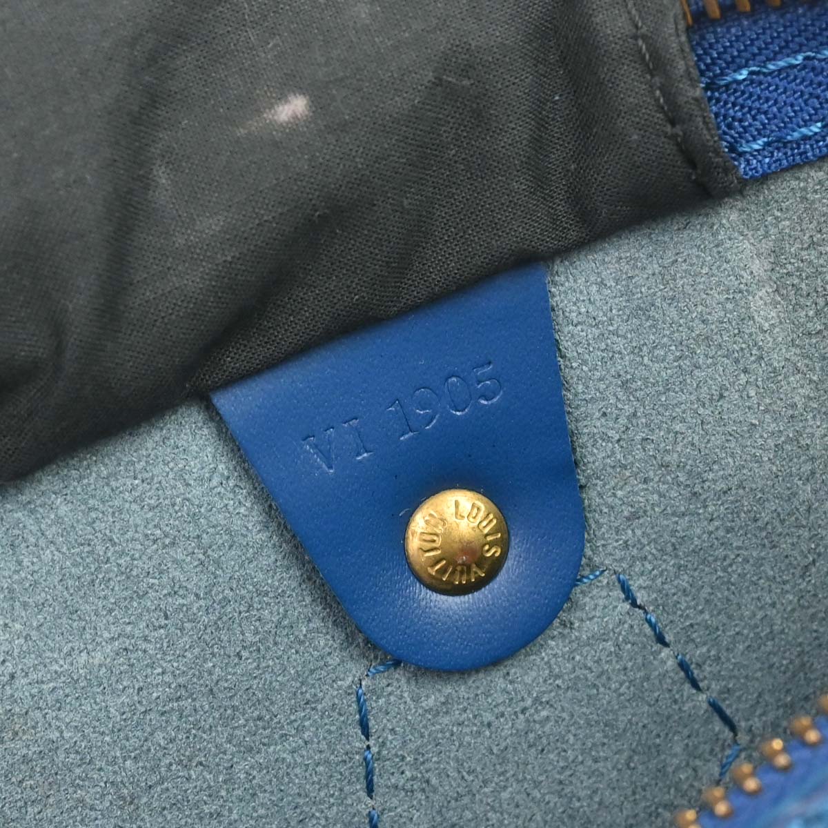 Louis Vuitton Blue Epi Speedy 30 Handbag M43005