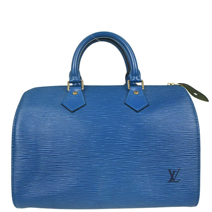 Louis Vuitton Blue Epi Speedy 25 Handbag M43015
