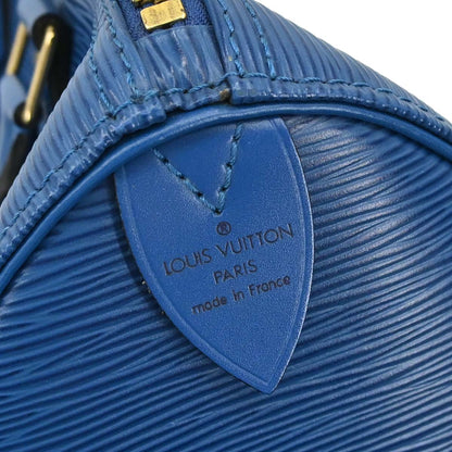 Louis Vuitton Blue Epi Speedy 25 Handbag M43015