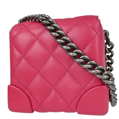 Chanel Pink Lambskin Vanity Shoulder Bag