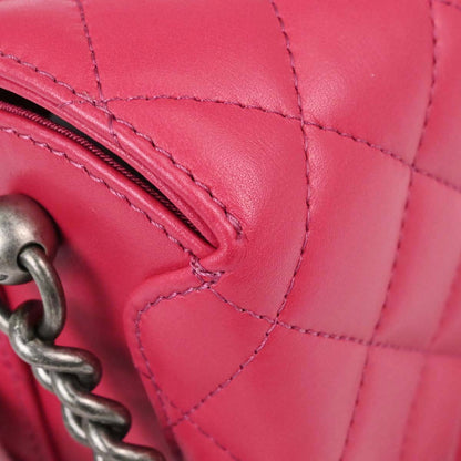 Chanel Pink Lambskin Vanity Shoulder Bag
