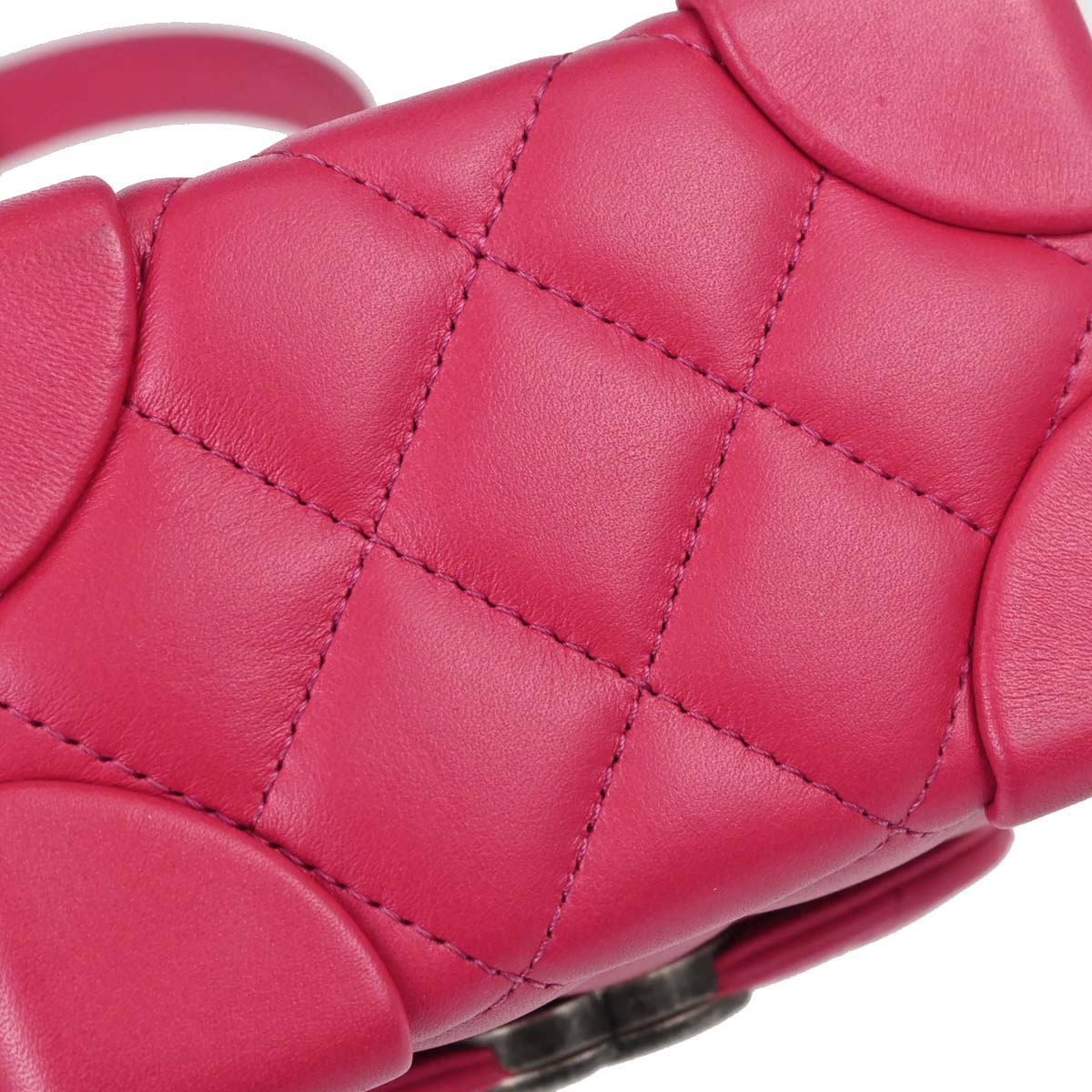 Chanel Pink Lambskin Vanity Shoulder Bag