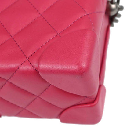 Chanel Pink Lambskin Vanity Shoulder Bag