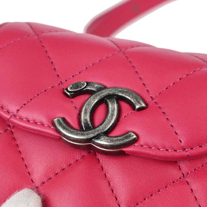 Chanel Pink Lambskin Vanity Shoulder Bag