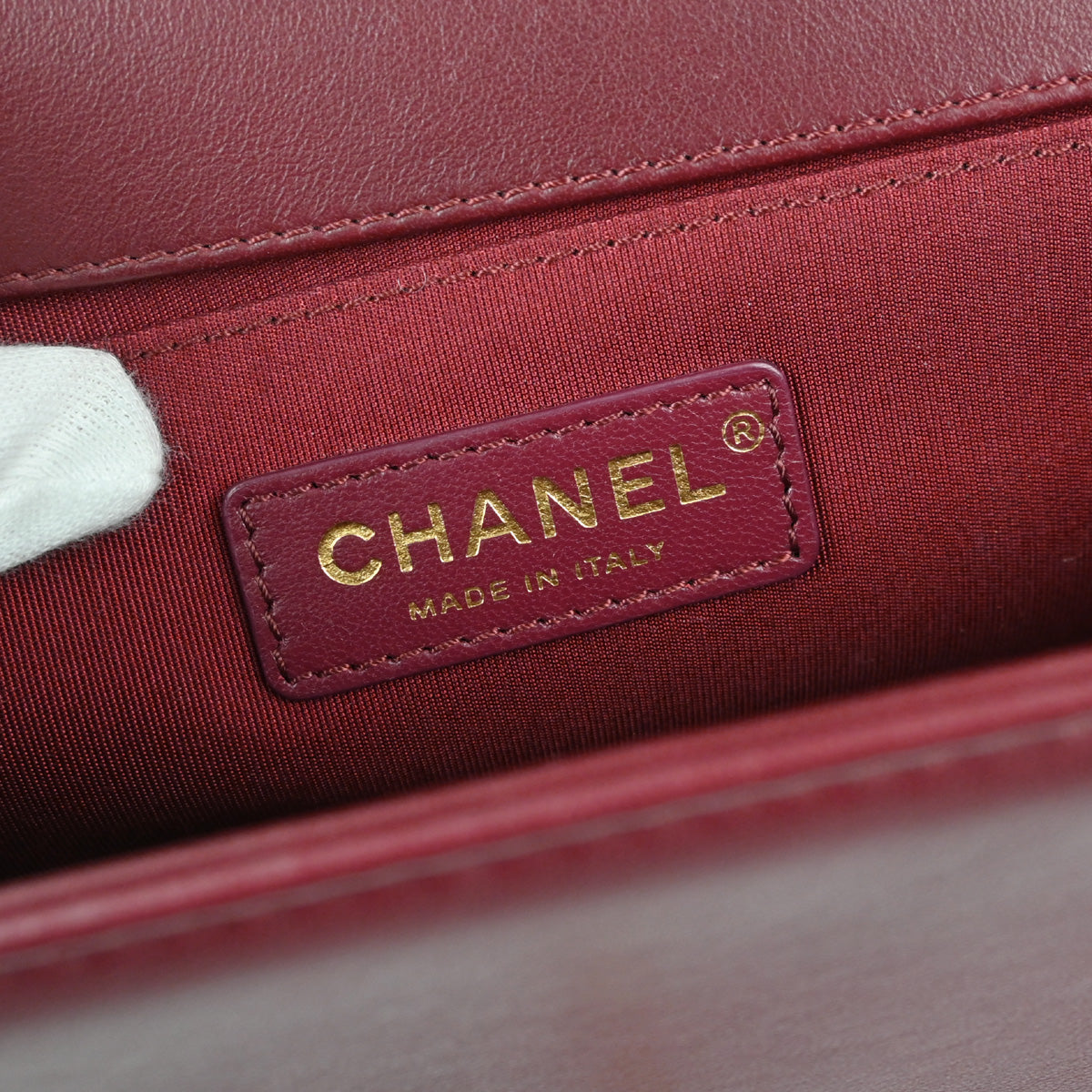 Boy Chanel 2016-2017 Red Lambskin Tweed Medium Shoulder Bag