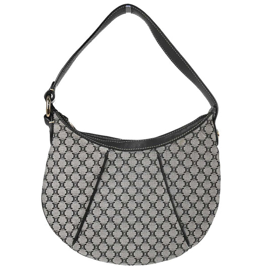 Celine * Gray Black Macadam Handbag