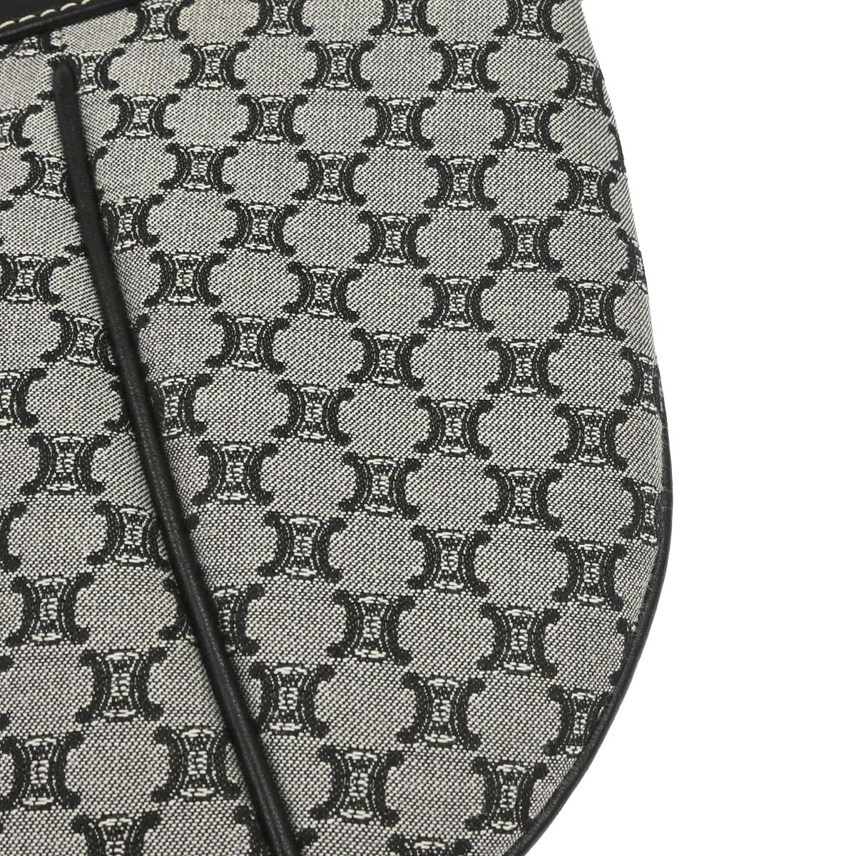 Celine * Gray Black Macadam Handbag