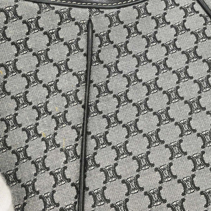 Celine * Gray Black Macadam Handbag