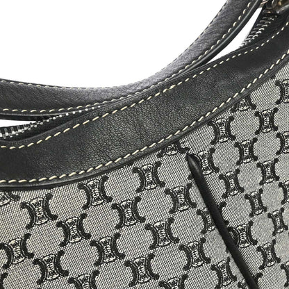 Celine * Gray Black Macadam Handbag