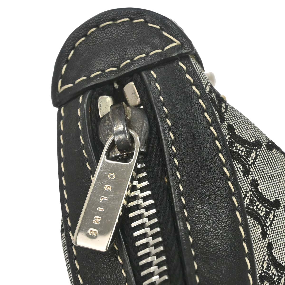 Celine * Gray Black Macadam Handbag