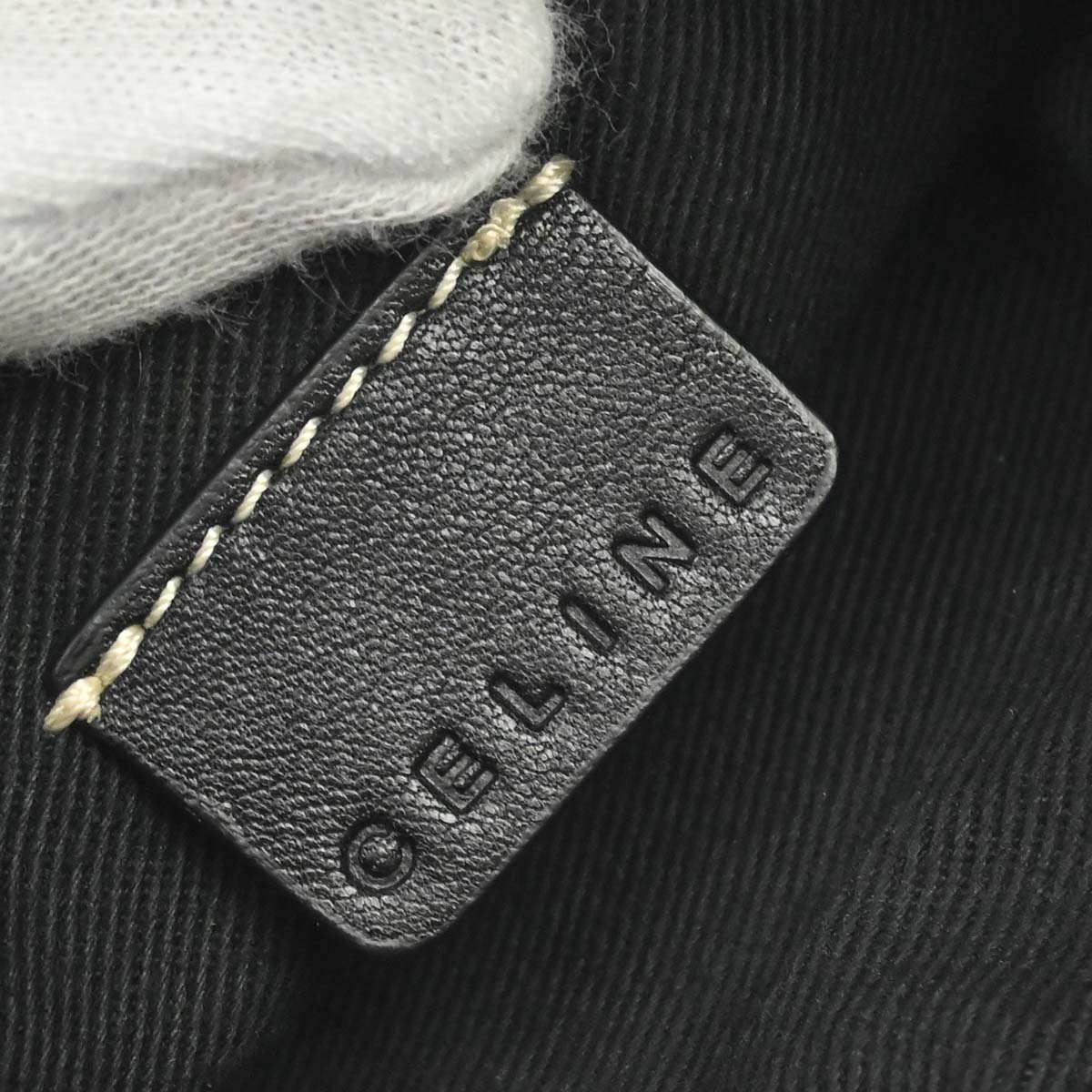 Celine * Gray Black Macadam Handbag
