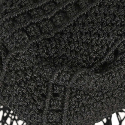 Saint Laurent Black Baby Crochet Chain Shoulder Bag